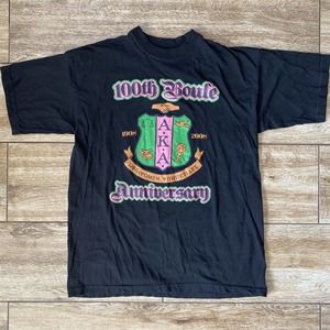 Alpha Kappa Alpha AKA Sorority 100th Boule Anniversary T-Shirt XL Black